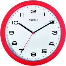 Acctim Aylesbury Wall Clock Red 25.5cm