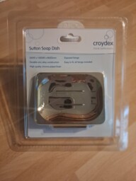 Croydex Sutton Soap Dish Chrome Wall Mounted Wire Basket Holder