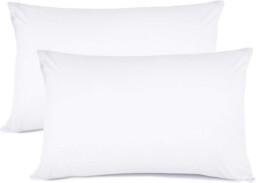 Rayyan Linen S White 100% Egyptian Cotton Pair Of Pillowcases 200
