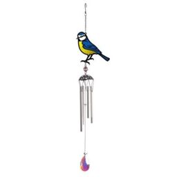 Primus Stained Glass Suncatcher Blue Tit Decorative Wind Chime Garden