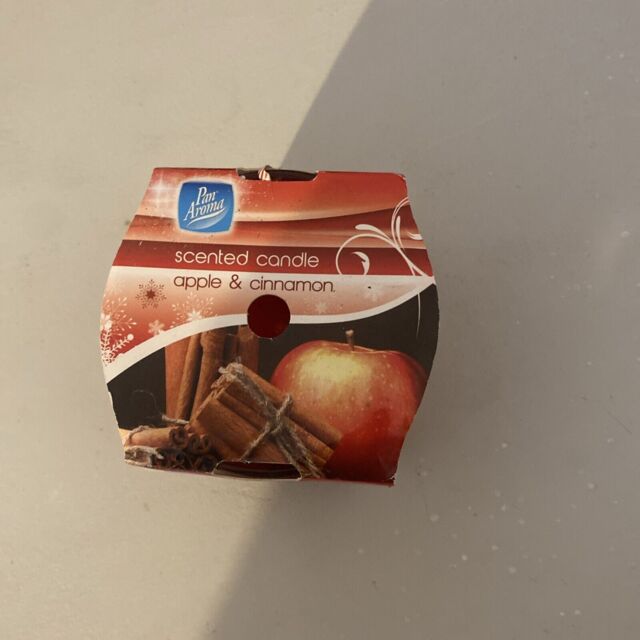 Pan Aroma Apple Cinnamon Scented Candle Glass Pot Jar Aromatherapy