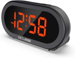 Ocube Led Digital Alarm Clock With 5 Optional Alarm Sounds, Usb