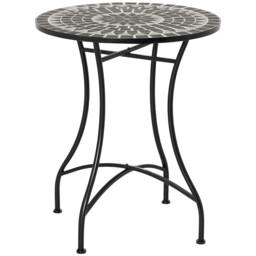 Outsunny Mosaic Side Table Bistro Coffee Table For Garden Patio