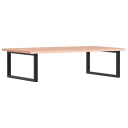 Basin Shelf Wall Mounted Bathroom Countertop steel And solid Wood Oak
