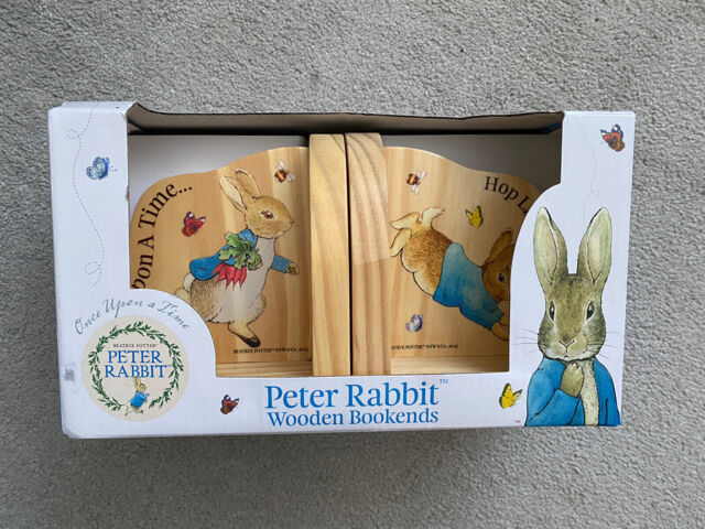 Rainbow Designs Beatrix Potter Peter Rabbit Wooden Bookends Bnib
