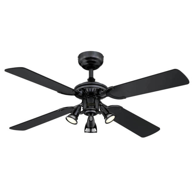 Ceiling Fan Light With Pull Chains Princess Euro Brushed Gun Metal 105