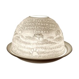 Cello Porcelain Tealight Holder Dome–3d Projection Message Scented
