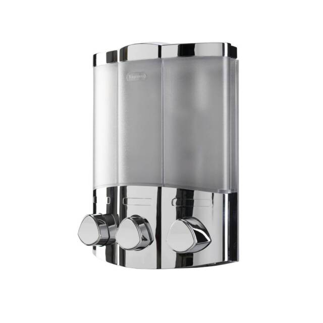 Bathroom Hand Soap Dispenser, Shampoo, Shower Gel, Triple Compartment,