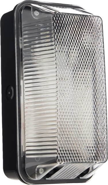 Knightsbridge 230v Ip65 60w B22 Bulkhead With Clear Prismatic Diffuser
