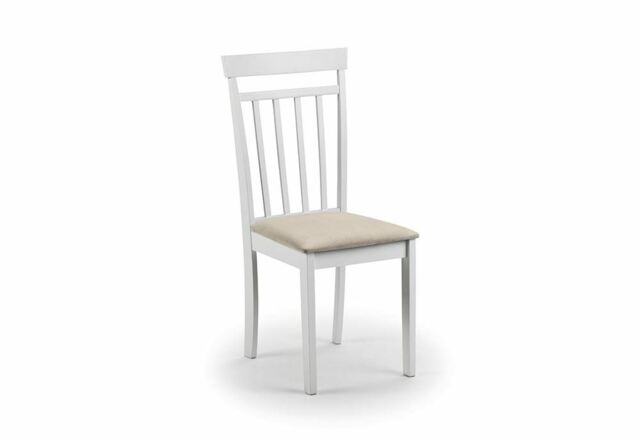 Julian Bowen Coast White And Pebble Soild Wood Dining Chair