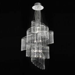 Endon Camille 24 Light Clear Glass & Chrome Finish Ceiling Pendant