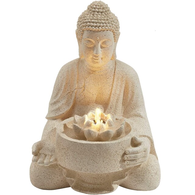 Serenity Buddha Garden Water Feature Fountain Led Self Contained 40cm