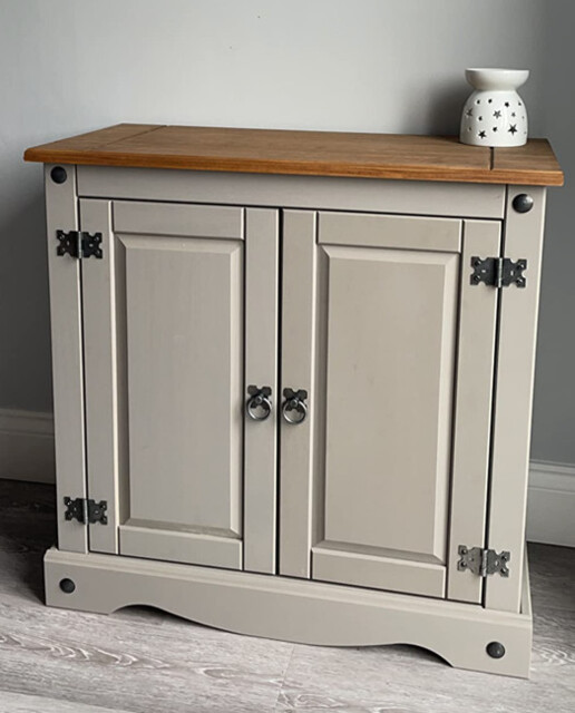 Rustic Storage Sideboard 2 Door Cupboard Small Wooden Side Cabinet