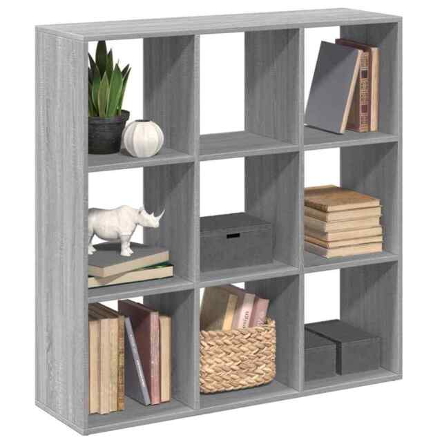 Room Divider Bookcase Grey Sonoma 102x29x103.5 Cm Engineered Wood
