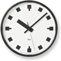 Lemnos Wall Clock Analog Hibiya Clock Φ204mm× Thickness 60mm Steel