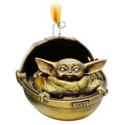Disney Store The Child Bronze Toned Ornament Mandalorian Christmas
