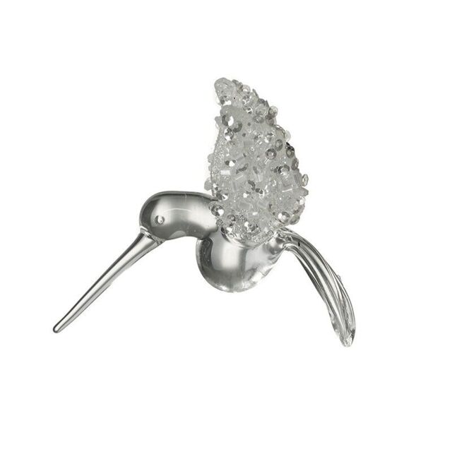 Heaven Sends Glass Silver Bird Christmas Tree Decoration - Novelty