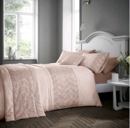 Portfolio Rouen Duvet Set Double Blush Cheapest On Ebay