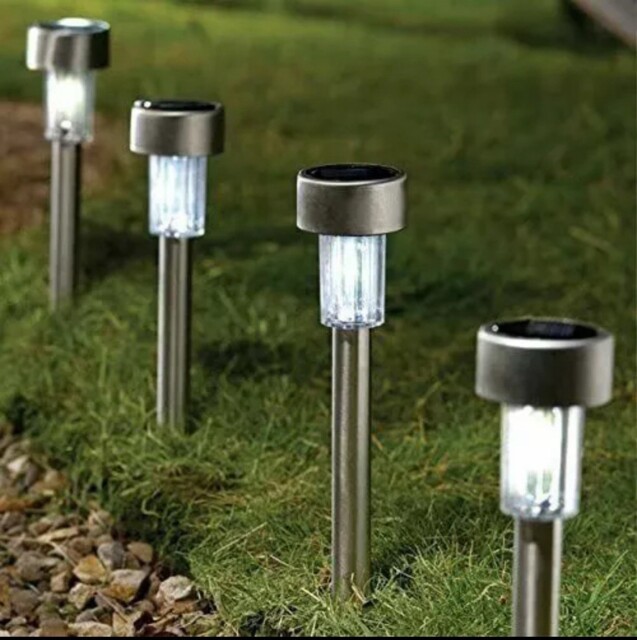 5pc Solar Garden Lights Outdoor Led Lamps Gardens House Patio Home