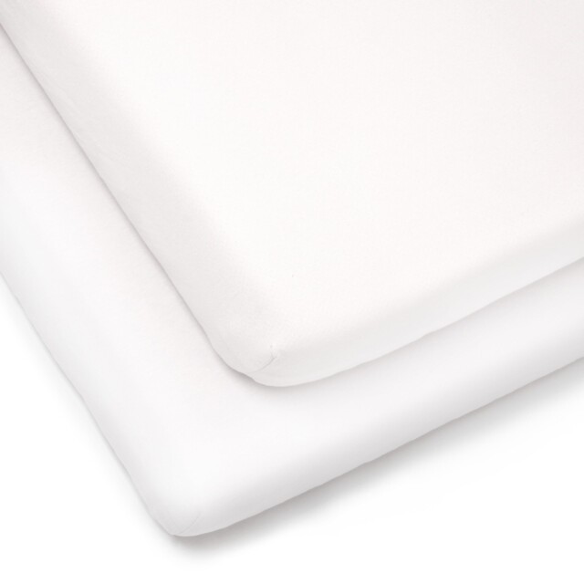Clair De Lune Cot Bed Fitted Sheet 2 Pack 100% Cotton Jersey Sheets 70