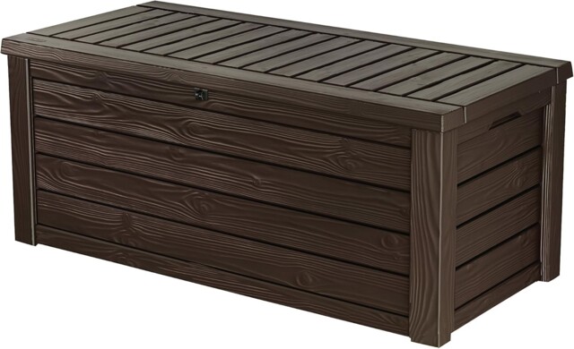 Keter Westwood 570l Outdoor Garden Furniture Storage Box Brown Wood
