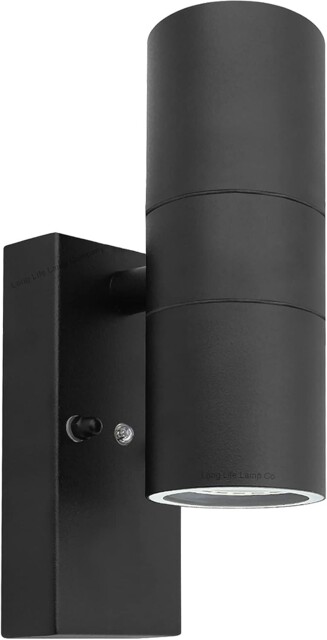 Outdoor Wall Light Dusk Till Dawn Sensor Black Finish Stainless Steel