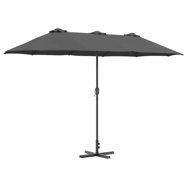 Garden Parasol Polyester And Aluminium Outdoor Shade Uv Sun Protection
