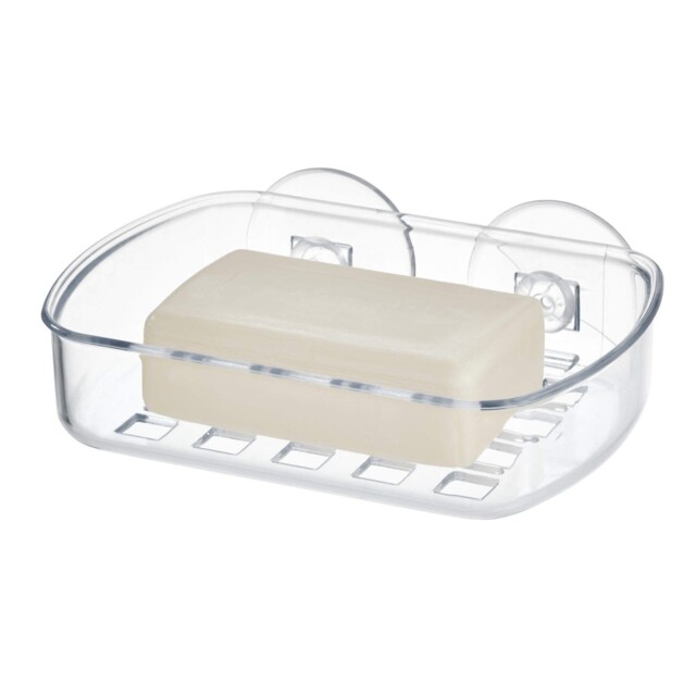 Idesign Basic Suctions Soap Dish Holder For Shower, Made Of Dish,