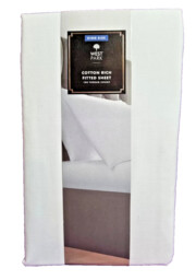 2 X West Park Cotton Rich Fitted Sheets King Size 152 X 200 X 25 Cm