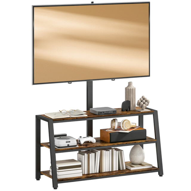 Homcom Tv Stand Cabinet With Swivel Bracket For 32 - 65 Inch Tvs