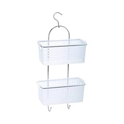 Blue Canyon 2 Tier Hanging Shower Caddy Plastic Basket Rust-resistant