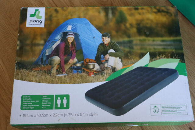 Jilong Single Velour Air Bed - Blue & Sealed