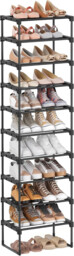 Songmics Shoe Rack, 10-tier Metal Shoe Storage Organiser, Customisable