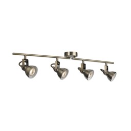 Antique Brass Industrial 4 Lamp Adjustable Split Bar Spot Light 805mm