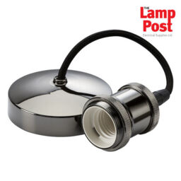"Ml 8271bn 6"" E27 Screw Vintage Ceiling Pendant Light Set - Black"