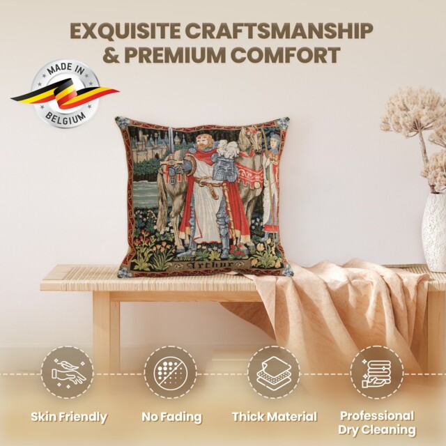 Medieval Legendary King Arthur European Cushion Cover Home Decor