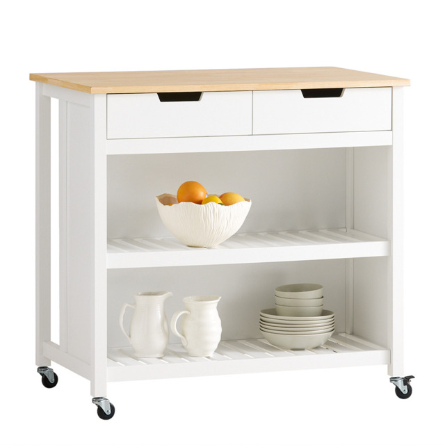 Clearance Sobuy Wood Kitchen Trolley Storage Cupboard Bar Table