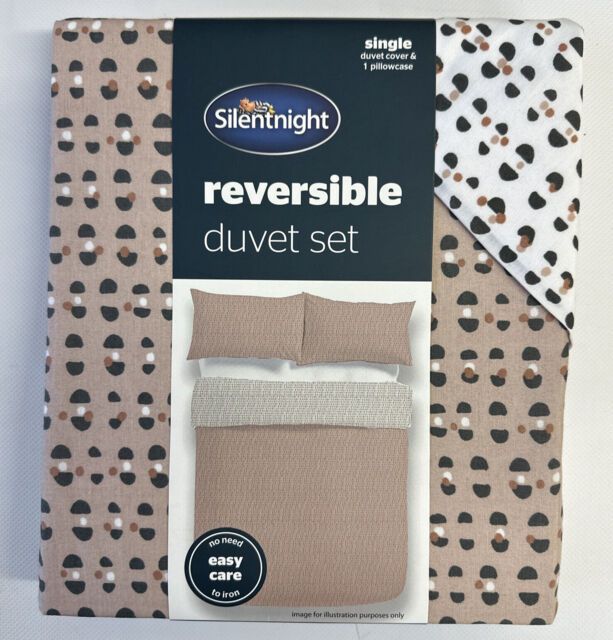 Silentnight Reversible Single Duvet Set Easy Care