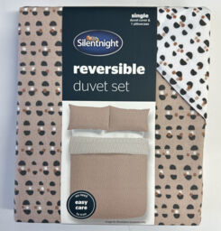 Silentnight Reversible Single Duvet Set Easy Care