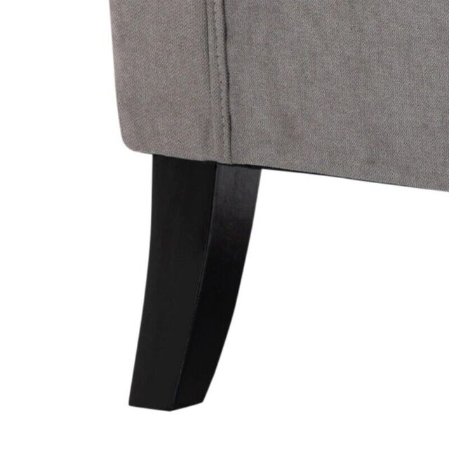 Accent Armchair Home Furniture Retro Club Wood Fabric Living Room Grey