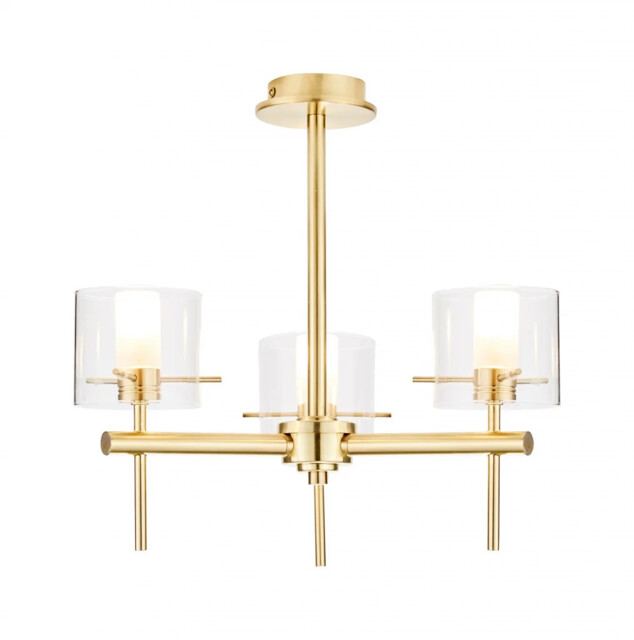 Bathroom Light Brass Gene 3 Ip44 Satin Glass Spa Spa-31726-sbrs
