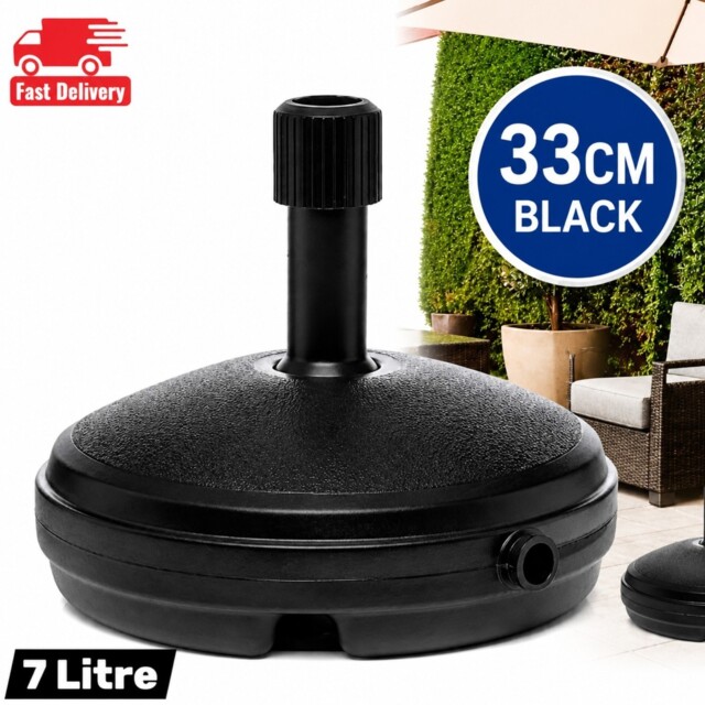 Ward Water Filled Garden Parasol Base Black 33cm 7kg 7l Patio Umbrella