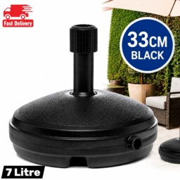 Ward Water Filled Garden Parasol Base Black 33cm 7kg 7l Patio Umbrella