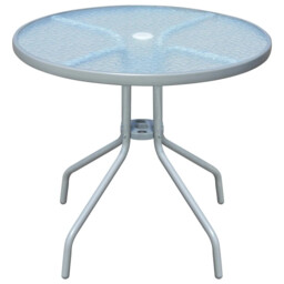 Bistro Table Grey 80x71 Cm Steel Vidaxl
