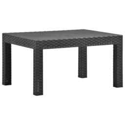Garden Table Anthracite 58x58x41 Cm Pp Rattan Vidaxl
