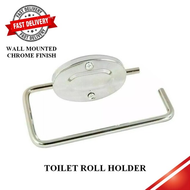 Toilet Roll Holder - Wall Mounted Screw Fitting - Quality Stainless