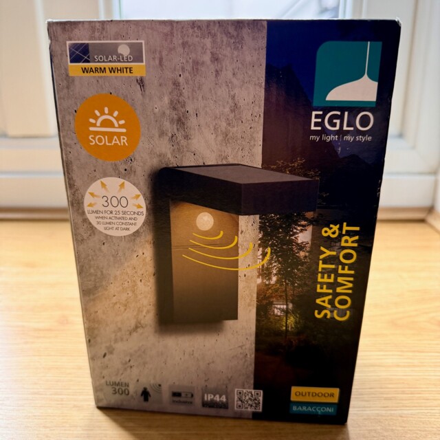 Eglo Wall Light Solar Led Outdoor Contemporary Baracconi - Ip44 -