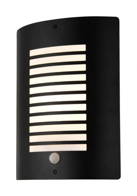 Outdoor Light Black Sigma Wall Pir Zink Zn-28708-blk