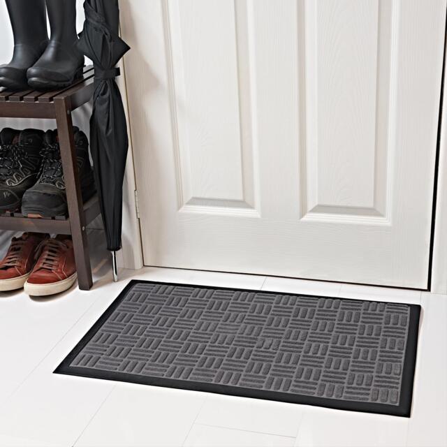 Front Door Anti Slip Entrance Door Outdoor Indoor Mat Light Grey 45 X