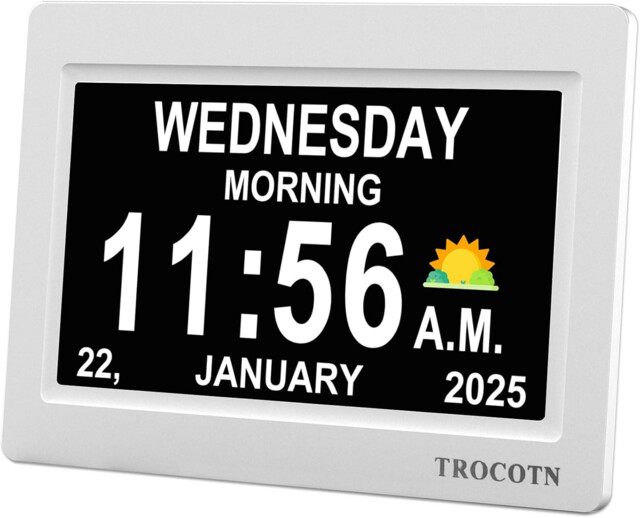Dementia Clock, Digital Clock With Date And Day For Elderly, Day Date